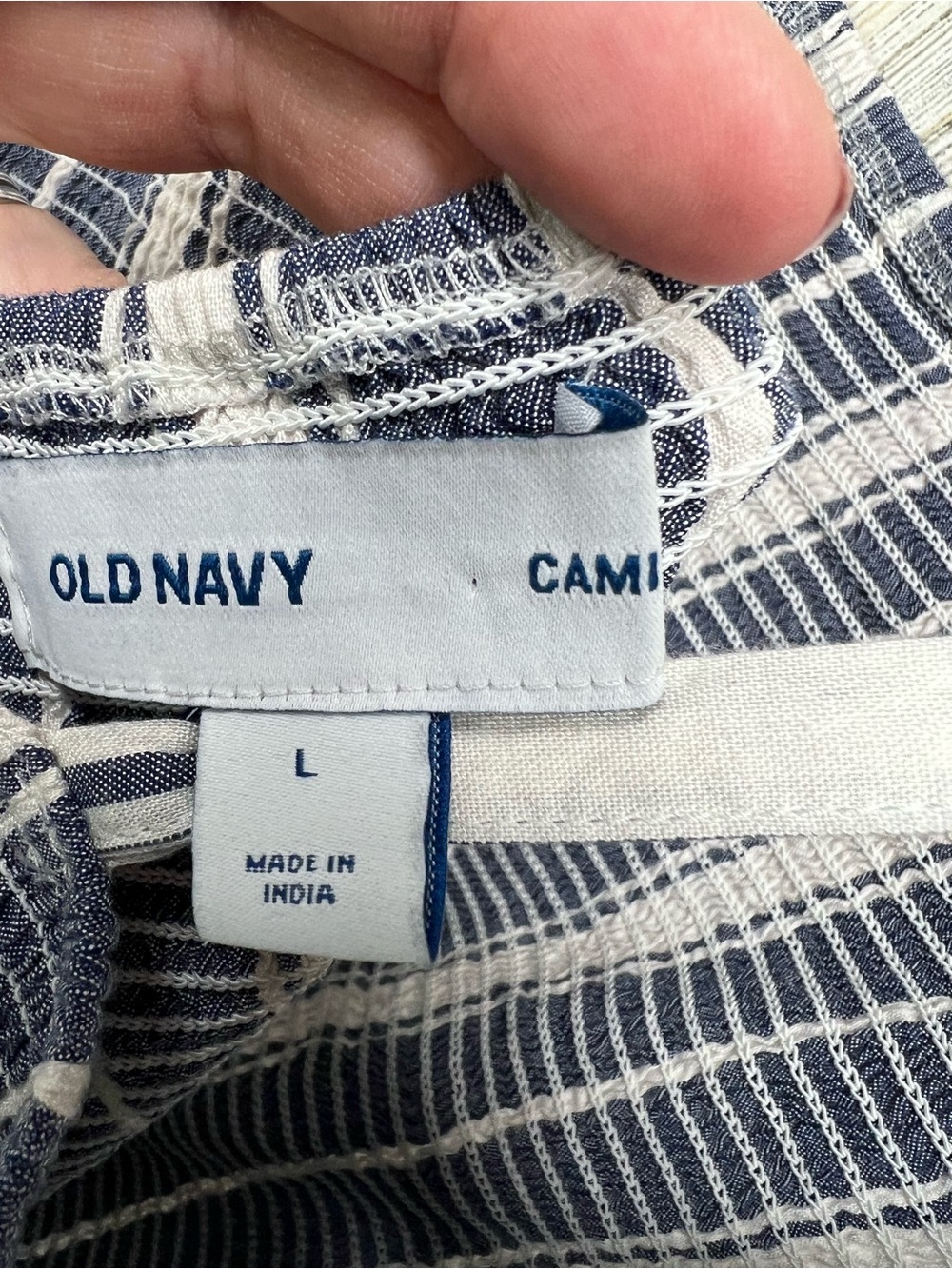 Old Navy Blue and White Striped Midi Sundress - Picture 6 of 10